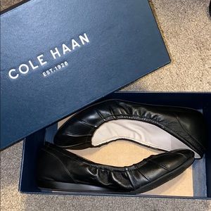Cole Haan Monique Ballet black leather flats